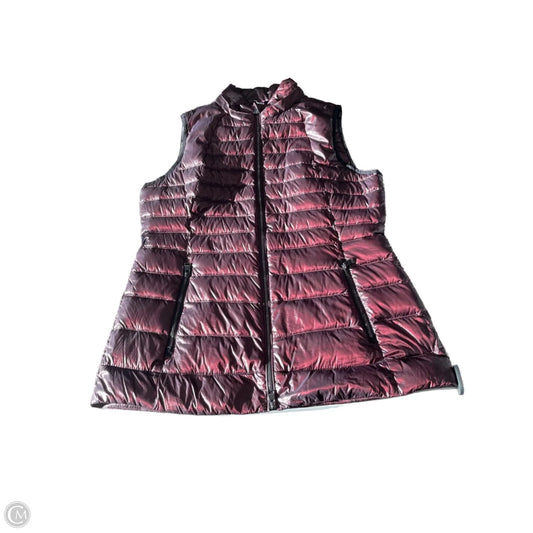 Vest Puffer & Quilted By Calvin Klein In Red, Size: Xl