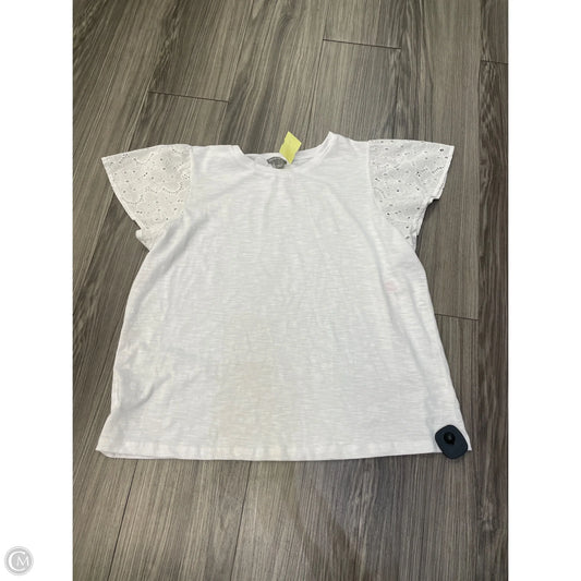 Top Short Sleeve By Falls Creek In Silver, Size: L