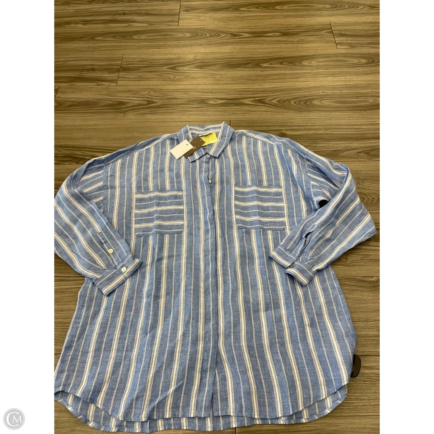 Top Long Sleeve By J. Jill In Striped Pattern, Size: L