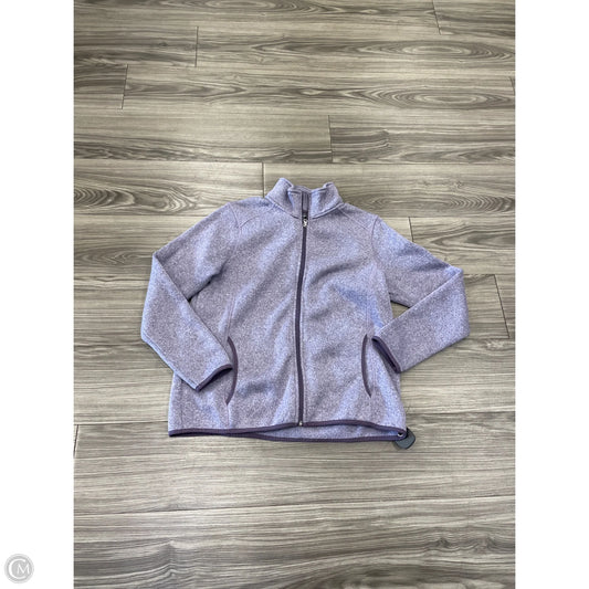 Jacket Fleece By Eddie Bauer In Purple, Size: L