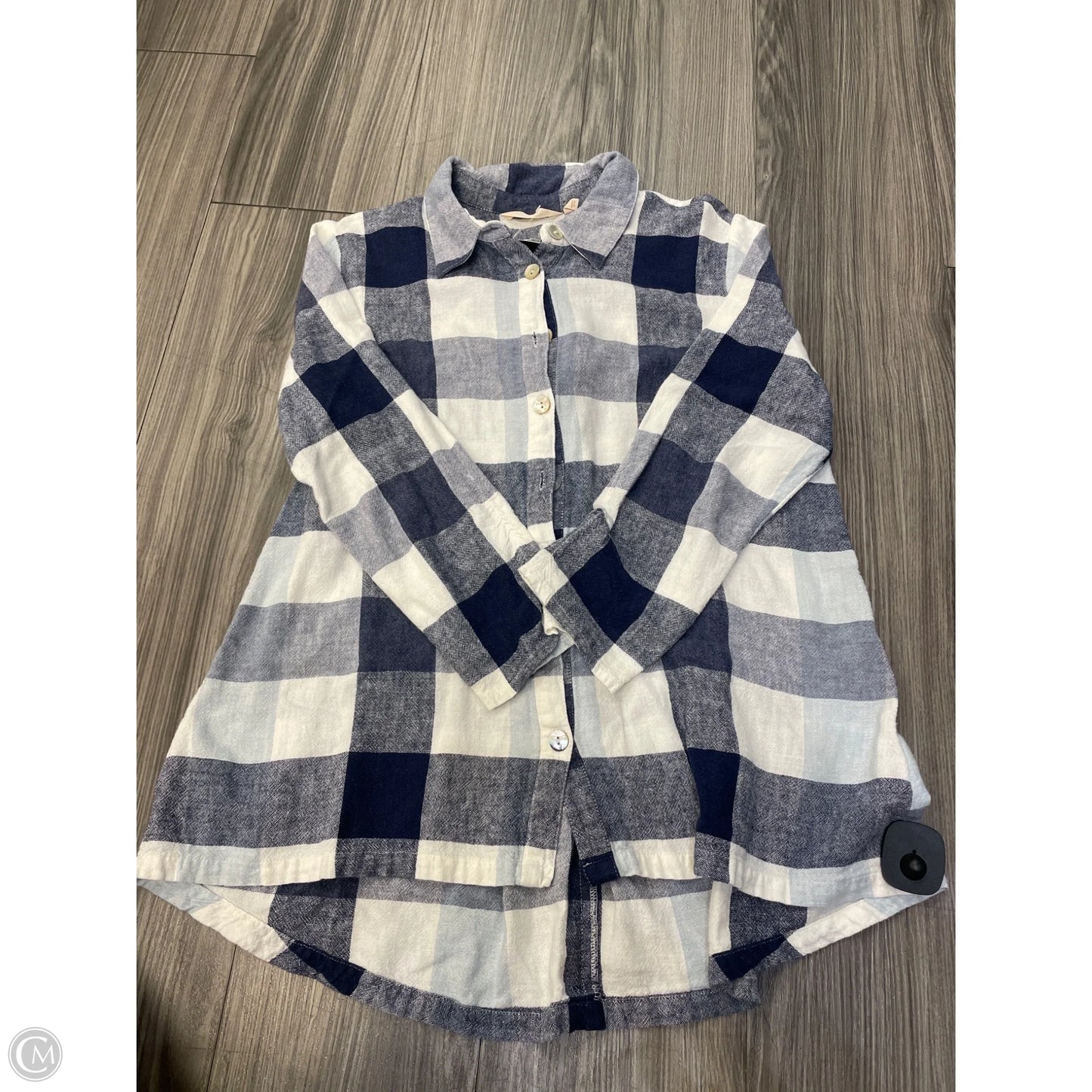 Top Long Sleeve By Soft Surroundings In Plaid Pattern, Size: M