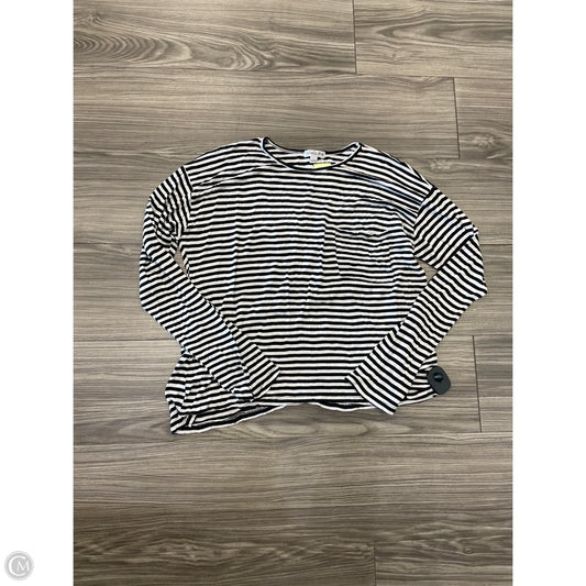 Top Long Sleeve By Ophelia Roe In Striped Pattern, Size: L