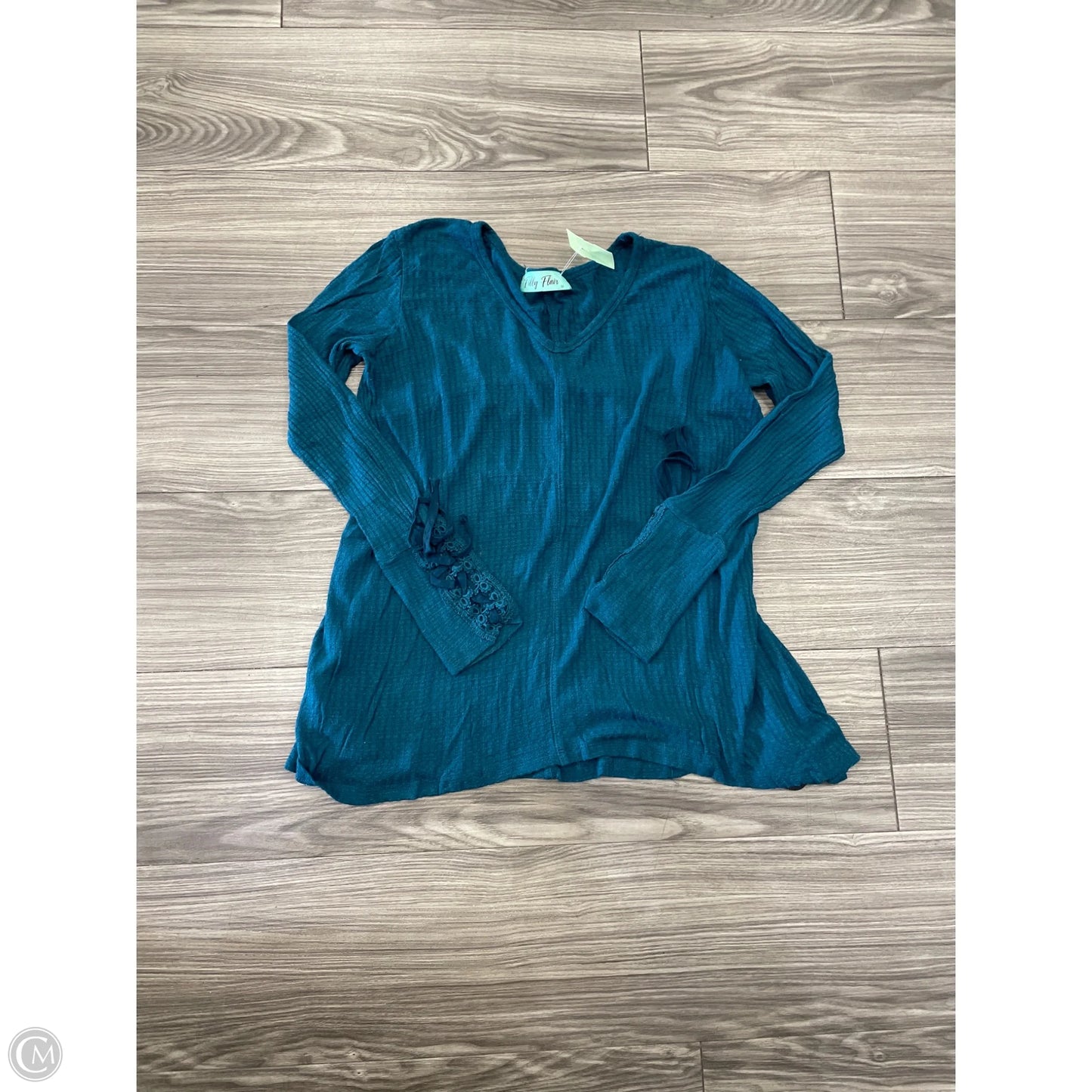 Top Long Sleeve By Filly Flair In Blue, Size: M