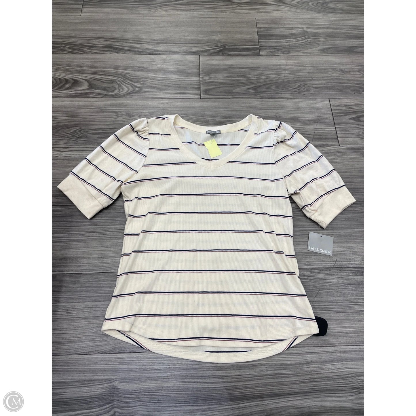 Top Short Sleeve By Falls Creek In Striped Pattern, Size: Xlp