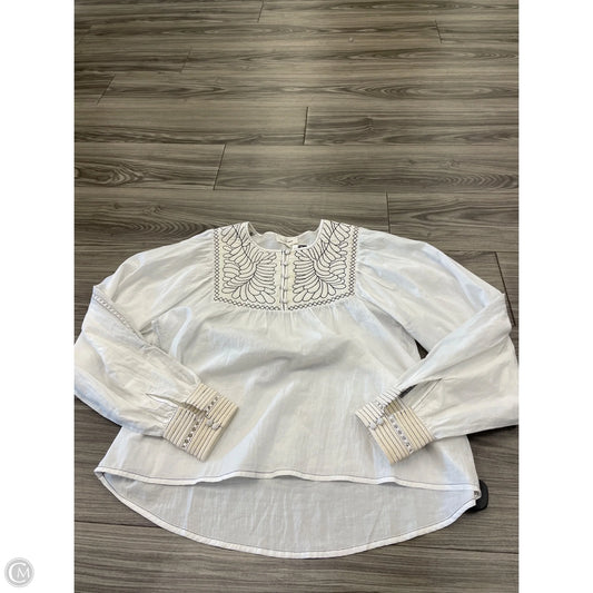 Top Long Sleeve By Bohme In White, Size: Xs