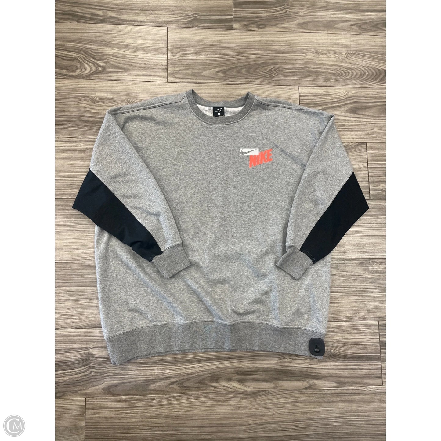 Athletic Sweatshirt Crewneck By Nike In Grey, Size: Xl
