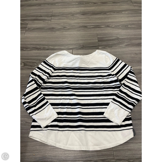 Sweater By Chicos In Striped Pattern, Size: Xl