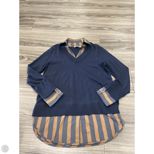 Top Long Sleeve By Chicos In Blue, Size: L