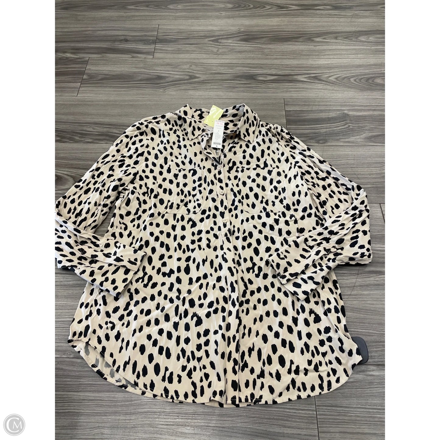 Top Long Sleeve By Chicos In Animal Print, Size: L