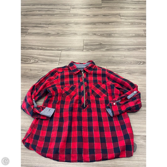 Top Long Sleeve By Tommy Hilfiger In Plaid Pattern, Size: 0x
