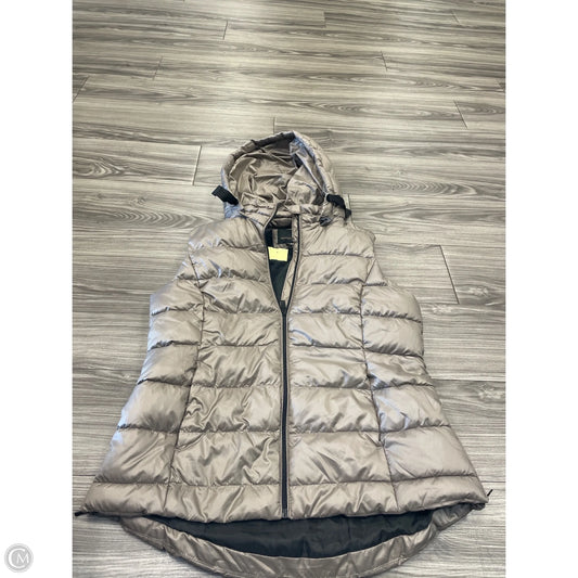Vest Puffer & Quilted By Weatherproof In Brown, Size: L