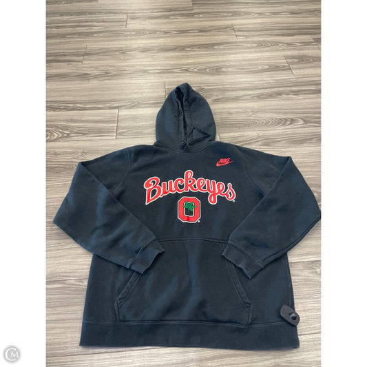 Athletic Sweatshirt Hoodie By Nike In Black, Size: L
