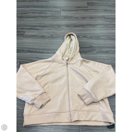 Athletic Sweatshirt Hoodie By Clothes Mentor In Tan, Size: 2x