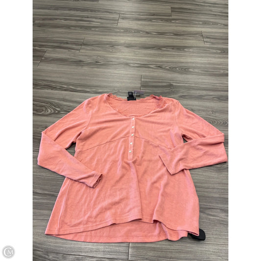 Top Long Sleeve By Wrangler In Pink, Size: Xl