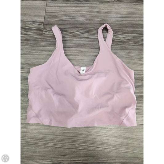 Athletic Tank Top By Lululemon In Pink, Size: 14