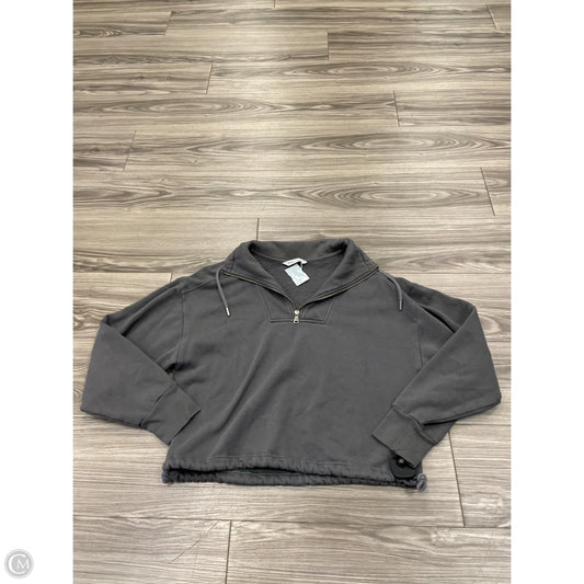 Athletic Sweatshirt Collar By Dsg Outerwear In Grey, Size: S
