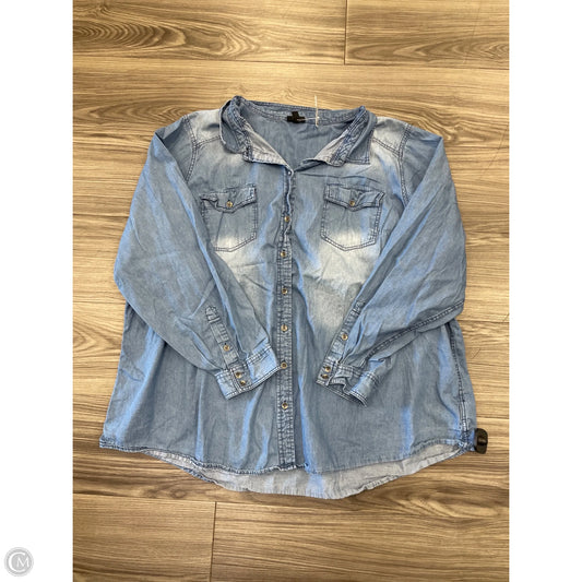 Top Long Sleeve By Torrid In Blue, Size: 3x