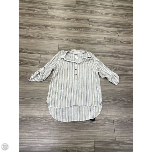 Top Long Sleeve By Como Blu In Striped Pattern, Size: Xl