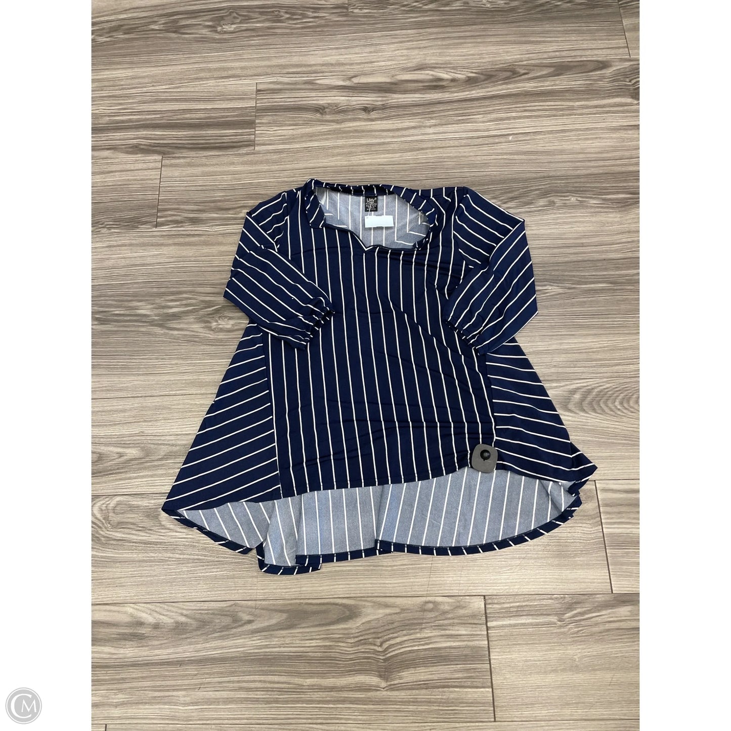 Top Long Sleeve By Lildy In Striped Pattern, Size: M