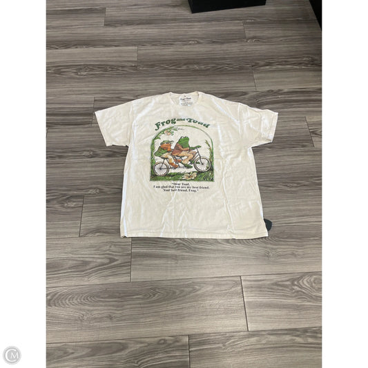 Top Short Sleeve By Clothes Mentor In Cream, Size: Xl