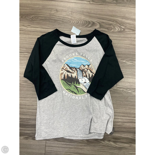 Top Long Sleeve By Clothes Mentor In Grey, Size: Xxl