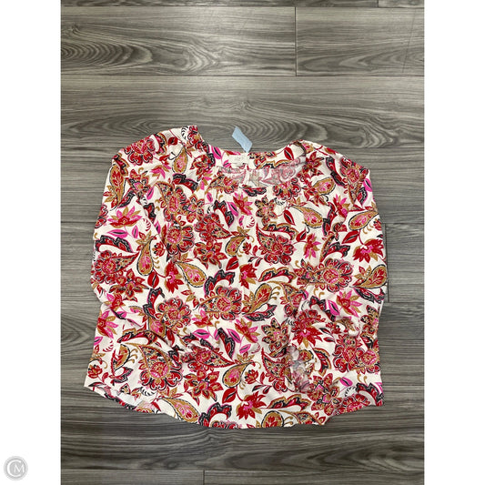 Top Long Sleeve By Loft In Multi-colored, Size: Xl