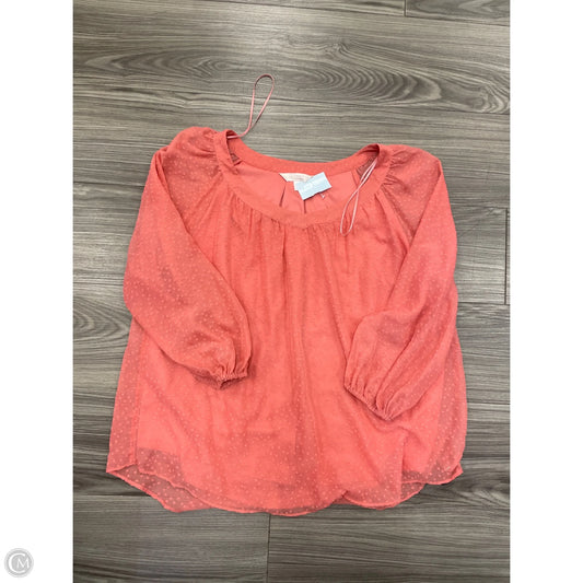 Top Long Sleeve By Lc Lauren Conrad In Pink, Size: L