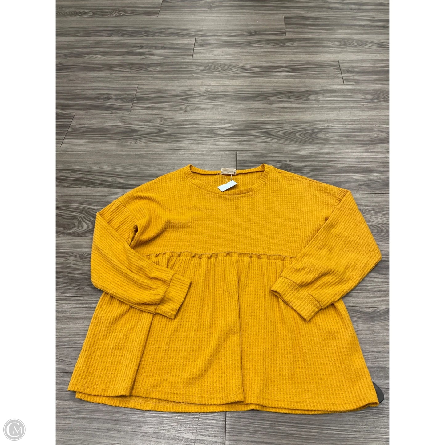 Top Long Sleeve By Clothes Mentor In Yellow, Size: L