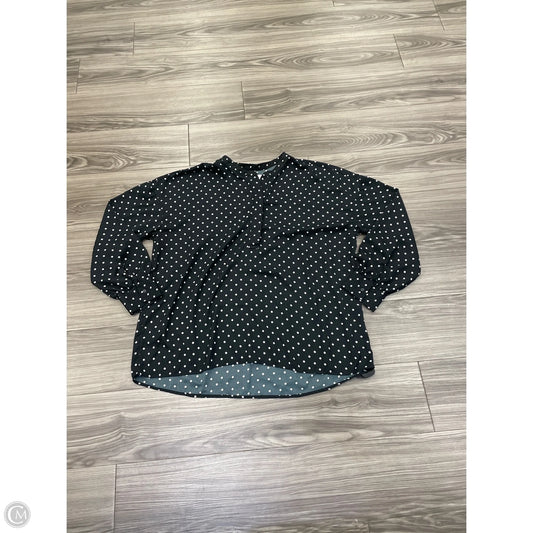 Top Long Sleeve By Time And Tru In Black, Size: Xxl