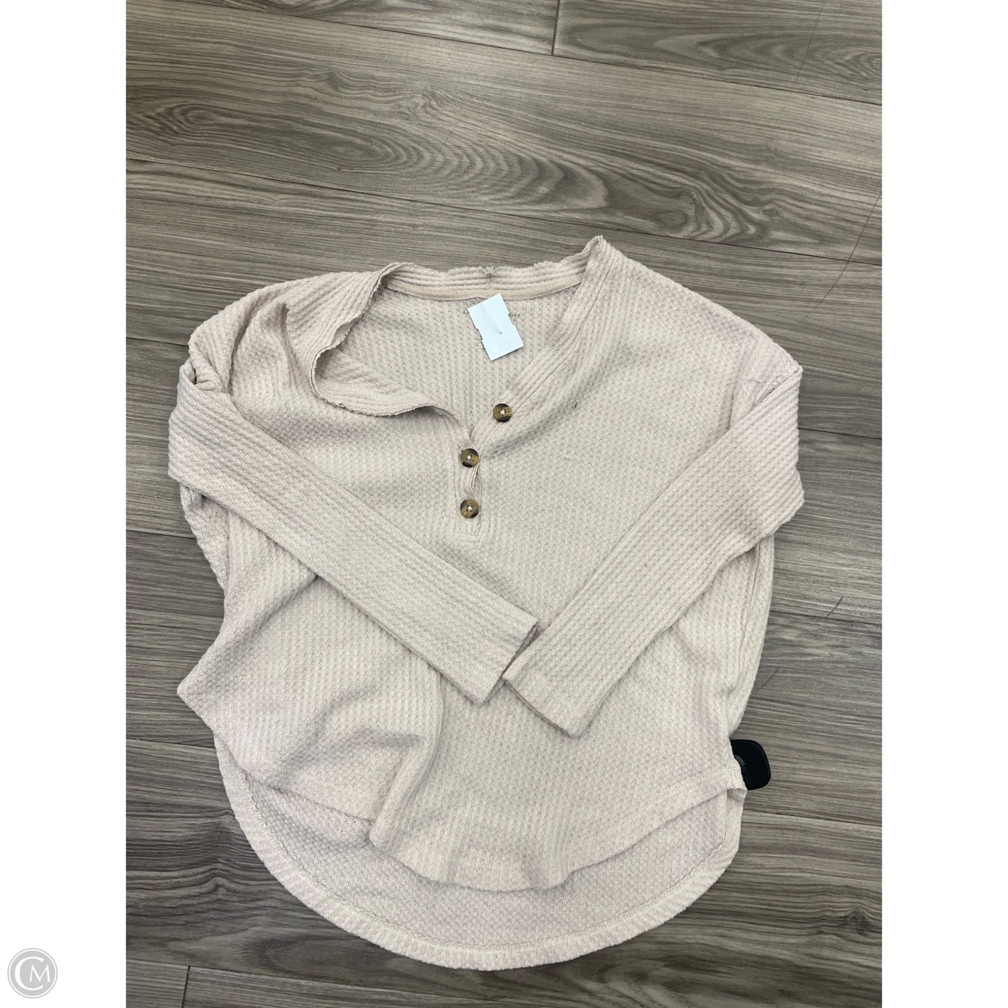 Top Long Sleeve By American Eagle In White, Size: Xs