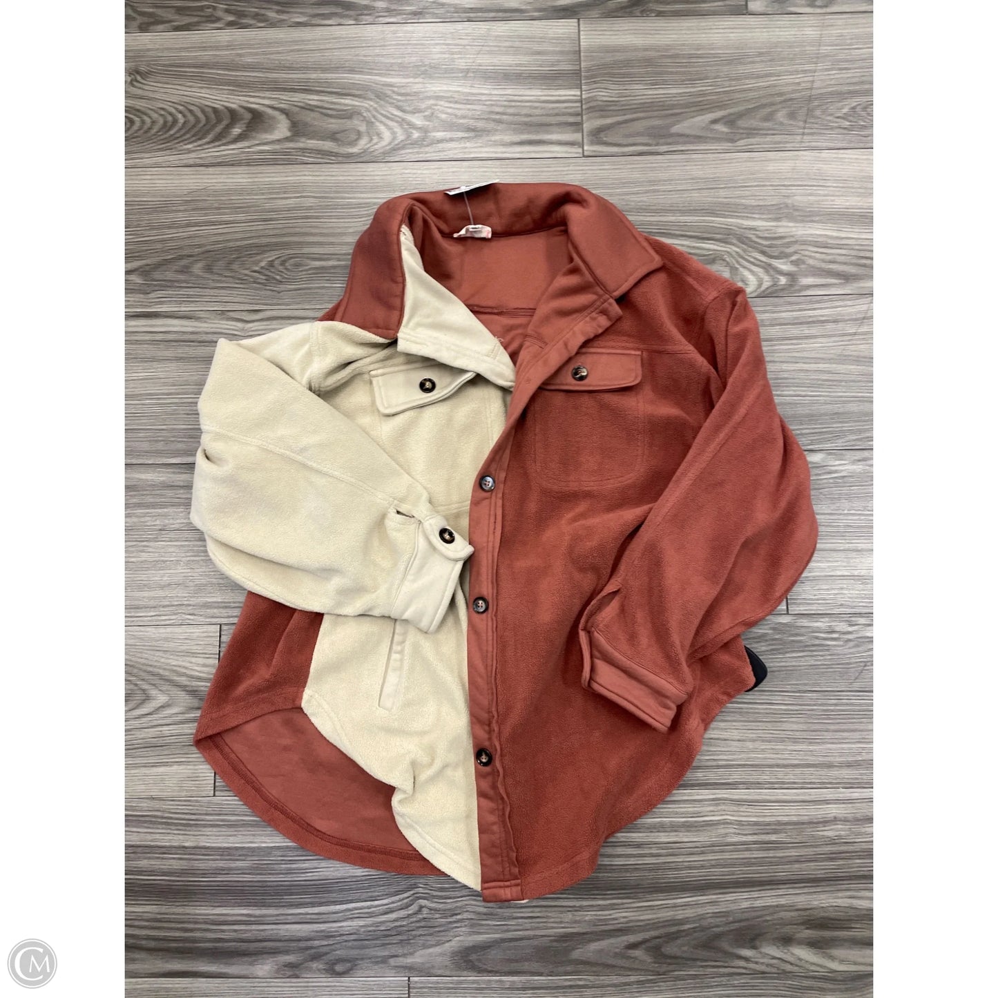 Jacket Shirt By Bibi In Brown, Size: M
