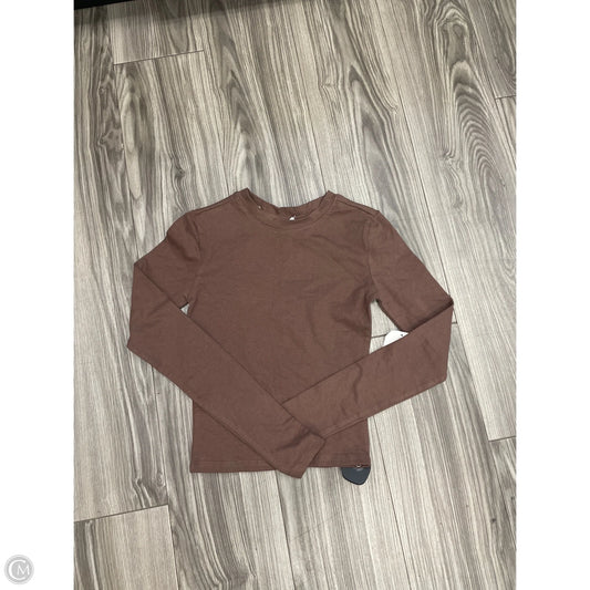 Top Long Sleeve By Better Together In Brown, Size: Xs