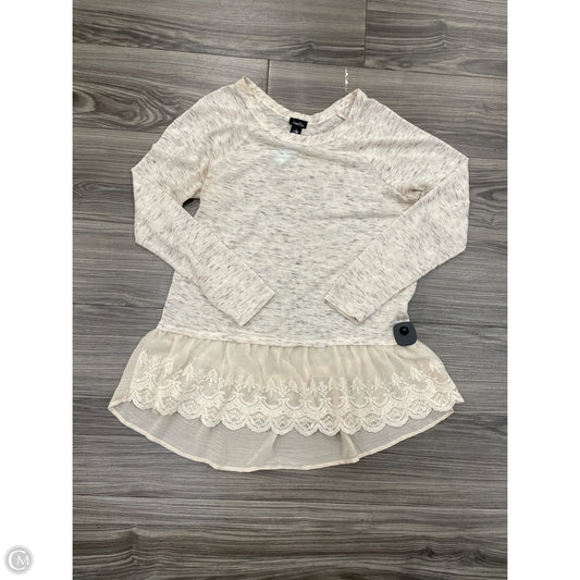 Top Long Sleeve By Rue 21 In Cream, Size: L