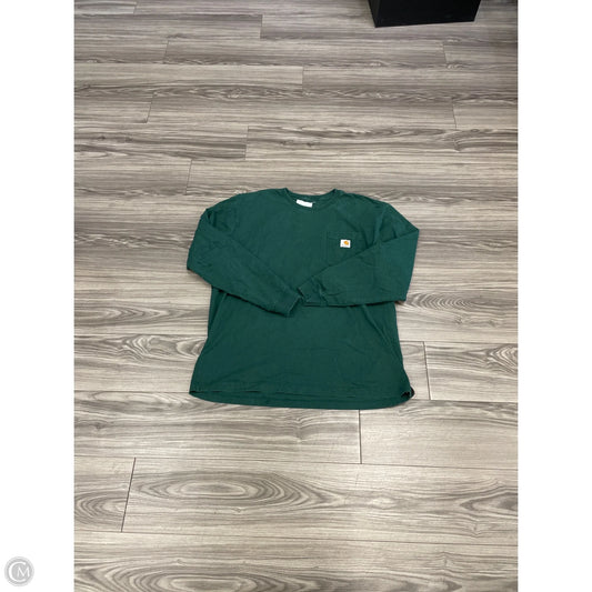Top Long Sleeve By Carhartt In Green, Size: Xl