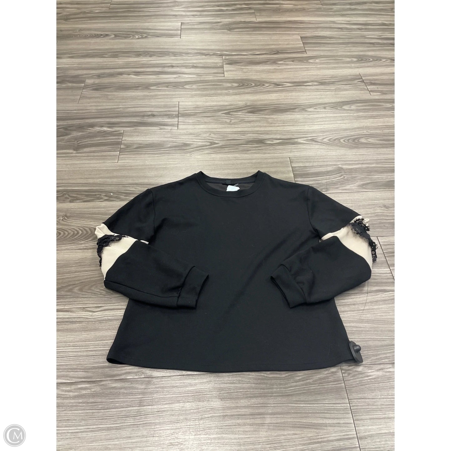 Sweatshirt Crewneck By Clothes Mentor In Black, Size: M