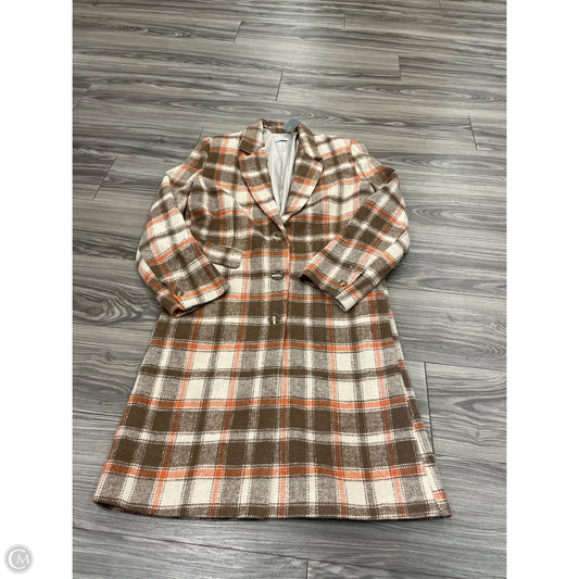 Coat Peacoat By Paper Crane In Plaid Pattern, Size: M