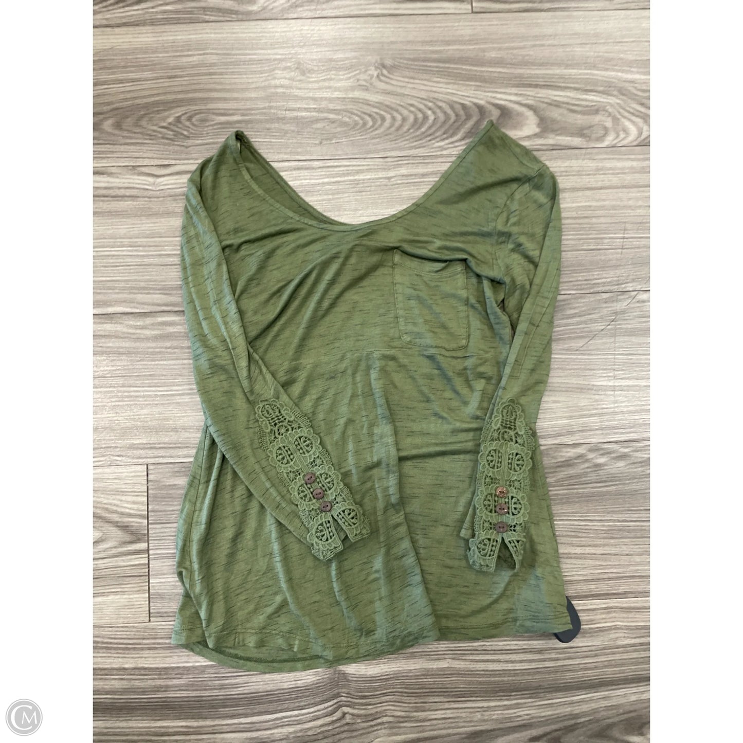 Top Long Sleeve By Lila Rose In Green, Size: M