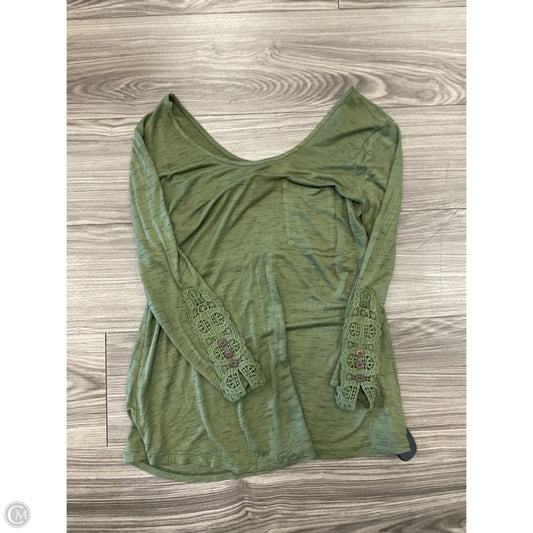 Top Long Sleeve By Lila Rose In Green, Size: M