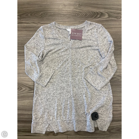 Top Long Sleeve By Christopher And Banks In Grey, Size: S