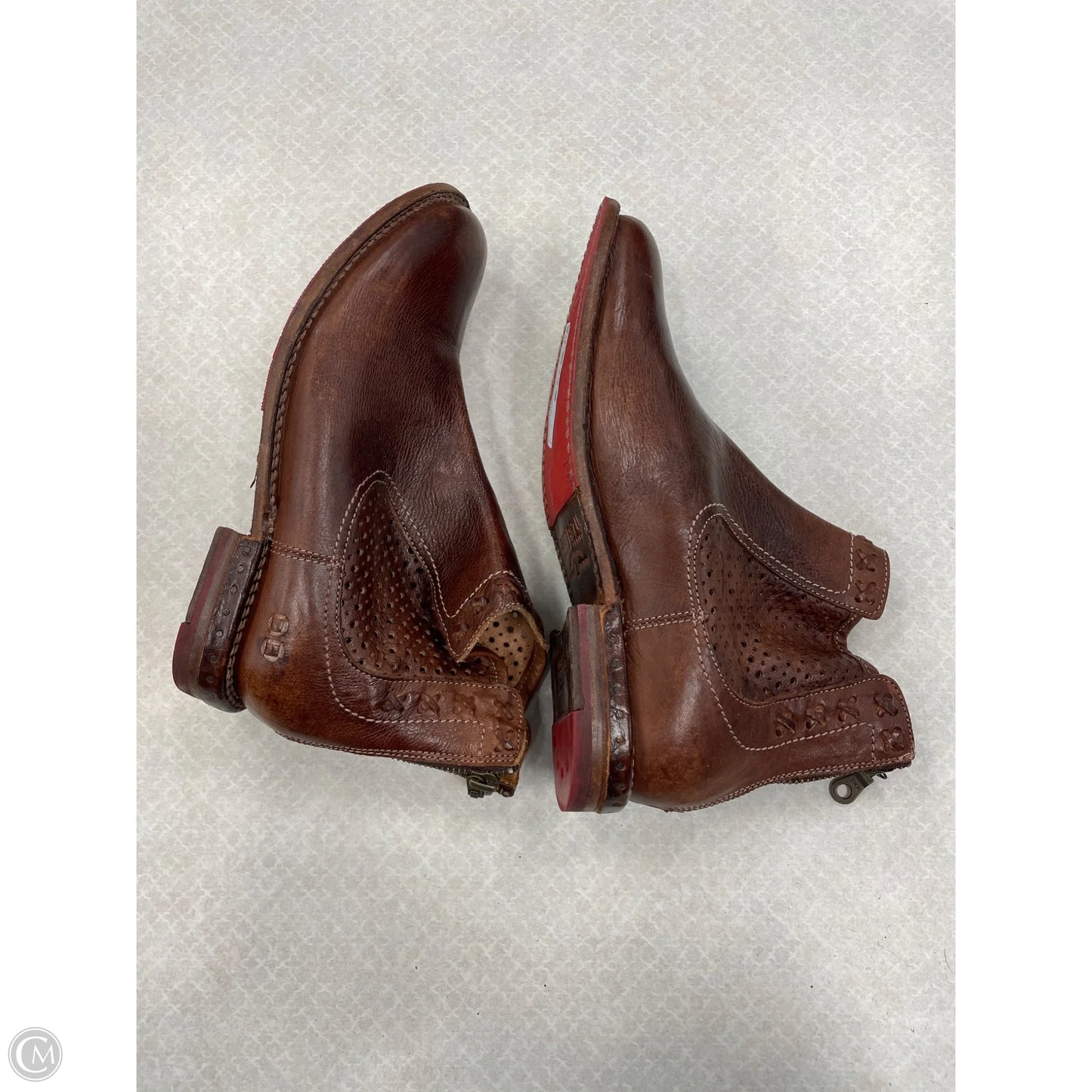 Boots Ankle Heels By Bed Stu In Brown, Size: 8