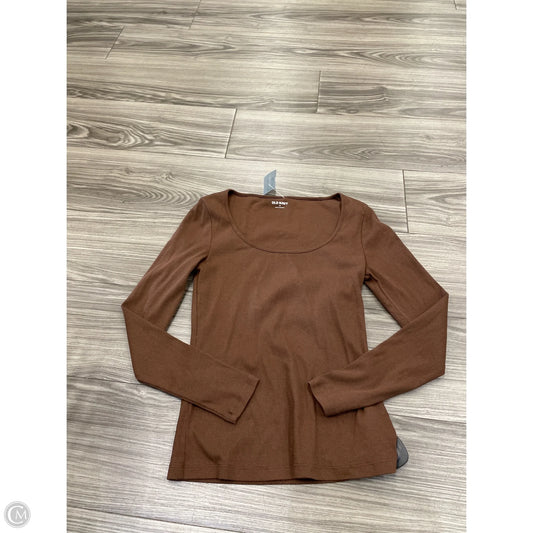 Top Long Sleeve By Old Navy In Brown, Size: Xs