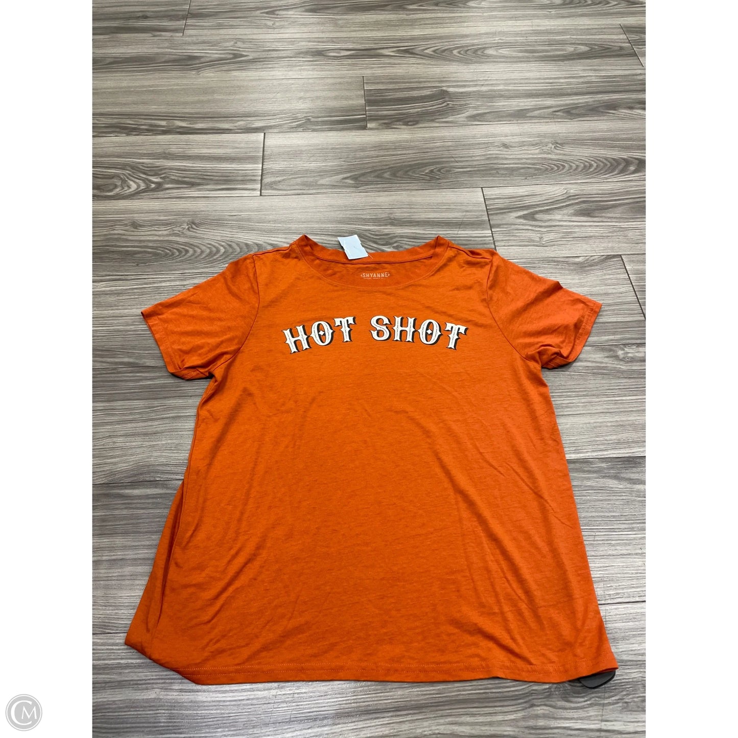 Top Short Sleeve By Shyanne In Orange, Size: L