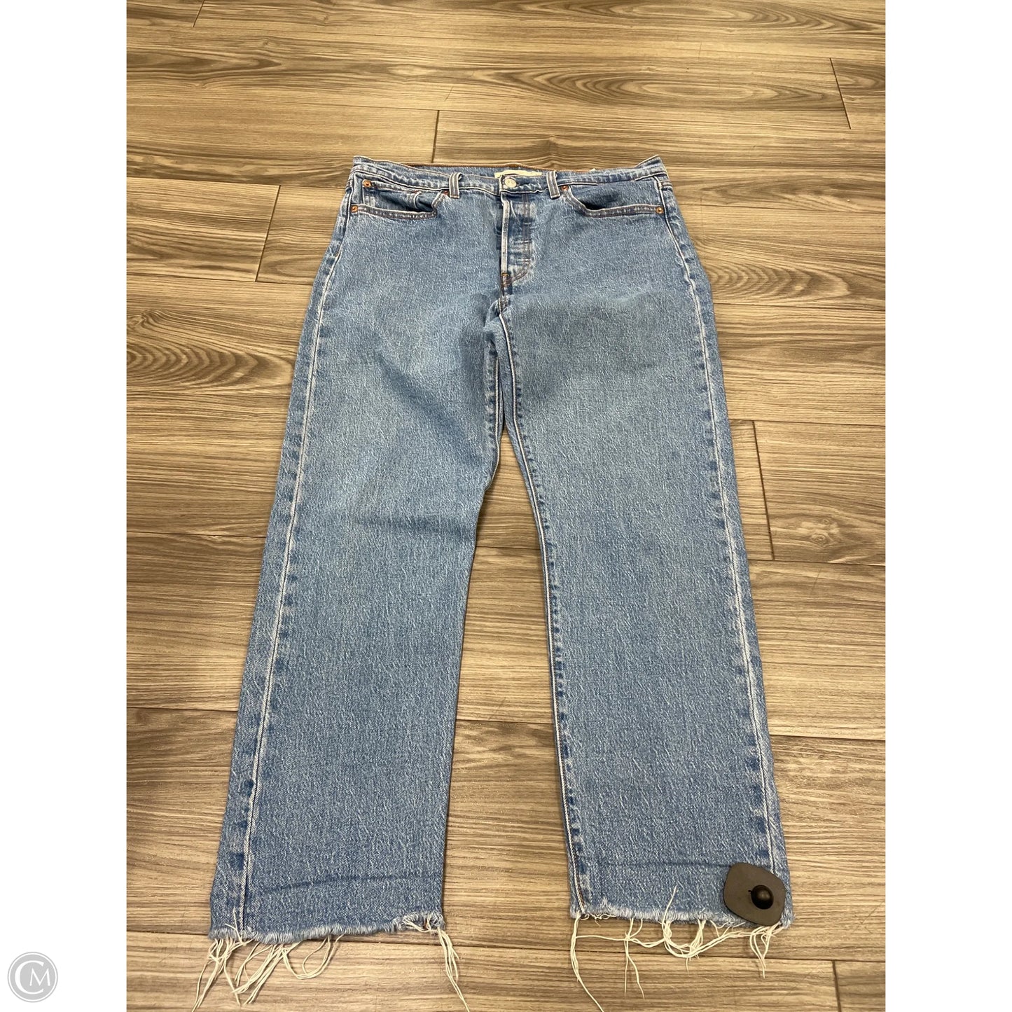 Jeans Straight By Levis In Blue, Size: 12