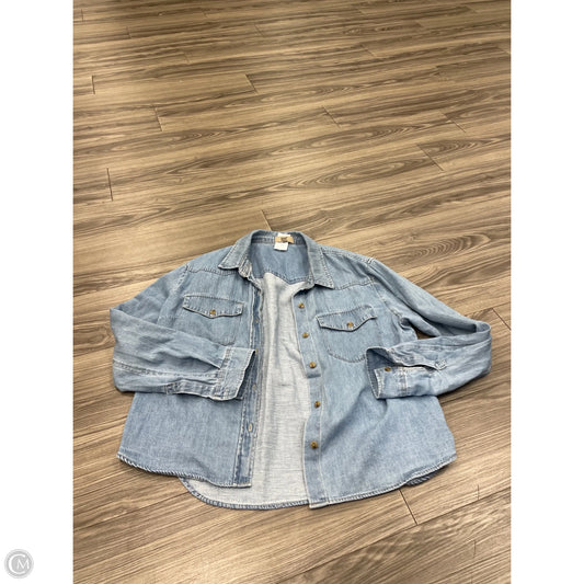 Jacket Denim By Kut In Blue, Size: L