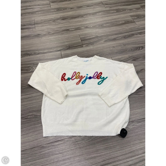 Sweater By Clothes Mentor In White, Size: S