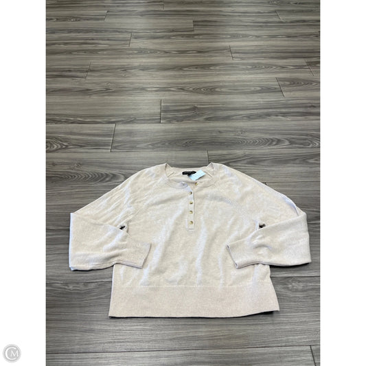 Top Long Sleeve By Banana Republic In Cream, Size: M
