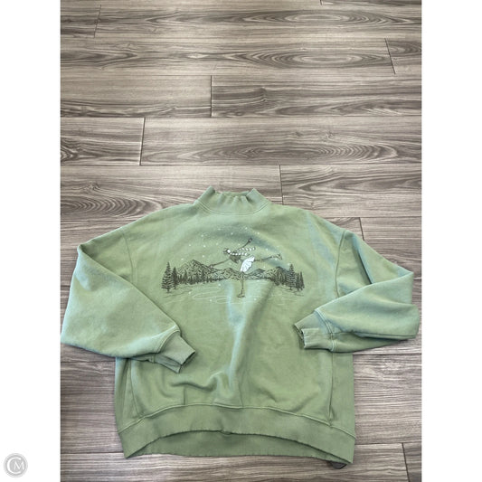 Sweatshirt Collar By American Eagle In Green, Size: S