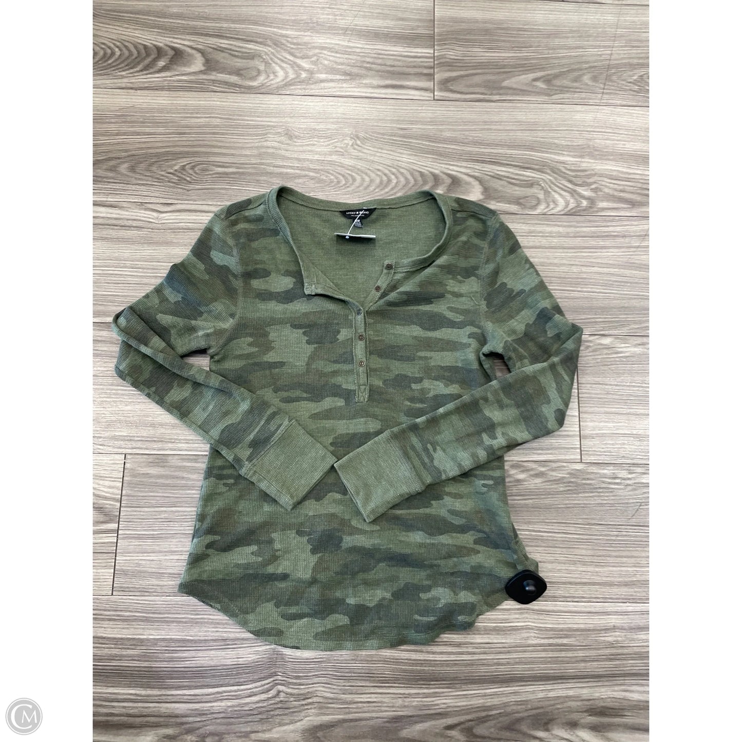 Top Long Sleeve By Lucky Brand In Green, Size: M