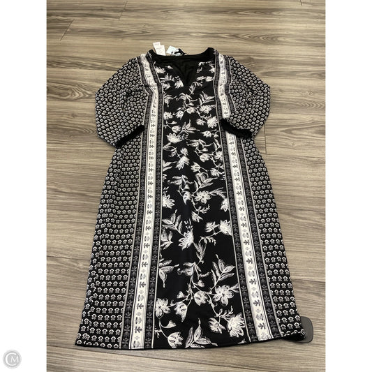Dress Casual Midi By White House Black Market In Black & White, Size: M