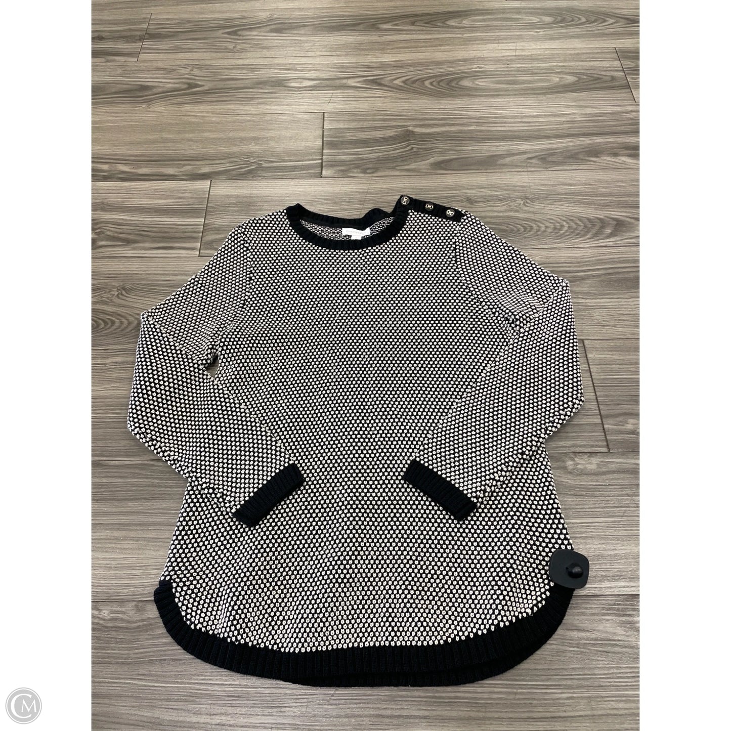 Sweater By Charter Club In Black, Size: L